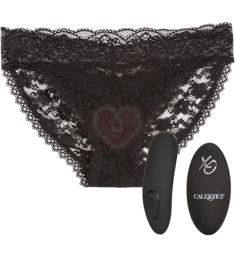Вибратор для клитора с пультом Lace Panty Set L/XL чёрный фото 1