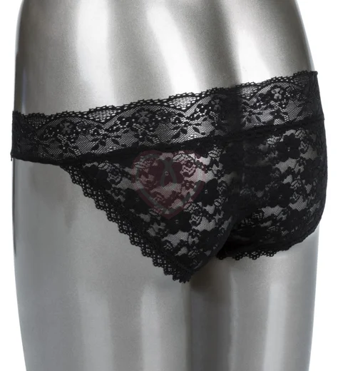 Вибратор для клитора с пультом Lace Panty Set L/XL чёрный фото 8