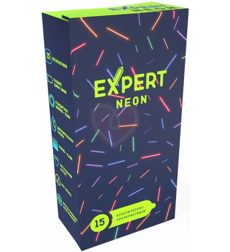 Светящиеся презервативы Expert Neon 15 шт фото 1