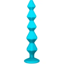 Анальная цепочка с кристаллом Emotions Buddy бирюзовая