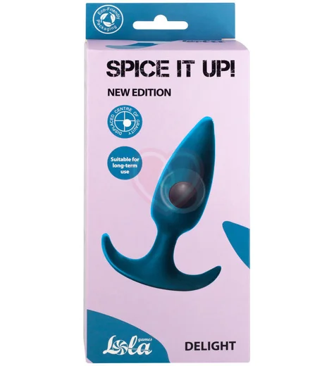 Анальная пробка со смещенным центром тяжести Spice It Up Delight бирюзовая фото 3