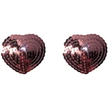 Пэстисы Burlesque Rand сердечки из пайеток розовые
