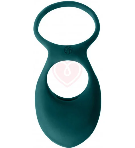Двойное эрекционное кольцо с вибрацией Pure Passion Daydream зелёное фото 3
