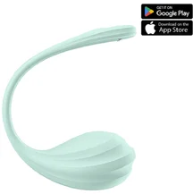 Виброяйцо Satisfyer Smooth Petal с управлением со смартфона мятное