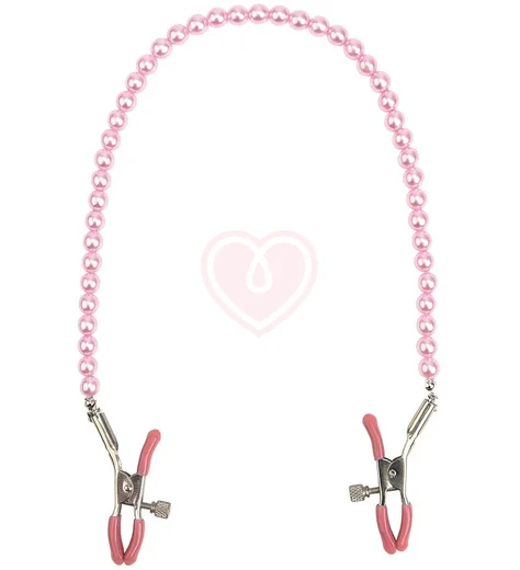 Зажимы на соски с цепочкой Kanikule розовые фото 1