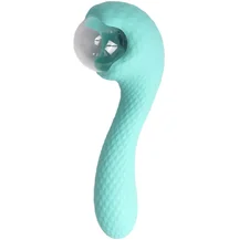 Вибратор Youvic c функцией нагрева и электростимуляцией бирюзовый