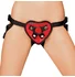 Пояс-сердечко для страпона Red Heart Strap-On Harness красный фото 1