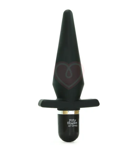 Анальная пробка с вибрацией '50 оттенков серого' Delicious Fullness Vibrating Butt Plug фото 1