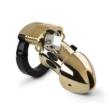 Пояс верности Mystim Pubic Enemy No 1 Gold Edition с электростимуляцией