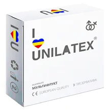 Ароматизированные презервативы Unilatex Multifrutis цветные 3 шт