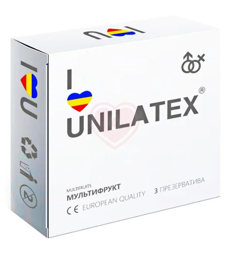 Ароматизированные презервативы Unilatex Multifrutis цветные 3 шт фото 1