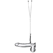 Кольцо на член с зажимами для сосков Cock Ring with Nipple Tweezers