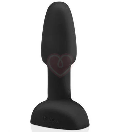 Анальная вибропробка с ротацией b-Vibe Rimming Petite чёрная фото 1