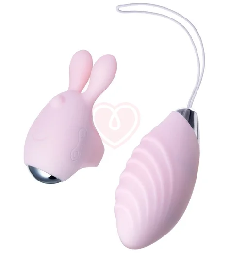 Виброяйцо и вибронасадка на палец Jos Vita пудровая фото 1