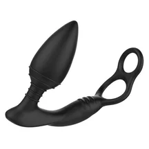 Анальная вибропробка с кольцами для члена и мошонки Nexus Simul8