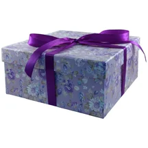 Подарочная коробка Сиреневые цветы 27х27 см