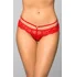 Трусики с вырезом и тонким ремешком красные фото 1