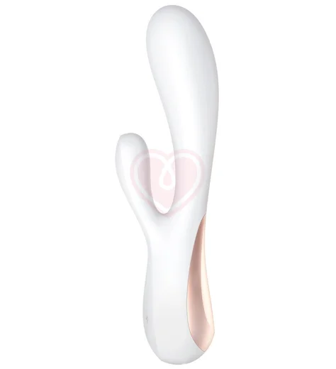 Вибратор со стимулятором клитора Satisfyer Mono Flex с приложением белый фото 2