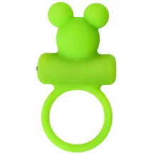 Эрекционное кольцо с вибропулей ToyFa A-Toys зелёное