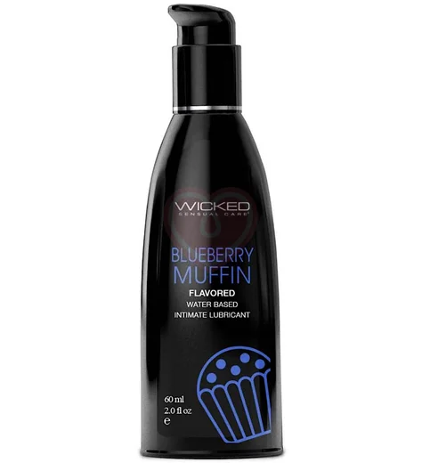 Оральный лубрикант Wicked Aqua Blueberry Muffin со вкусом черничного маффина 60 мл фото 1