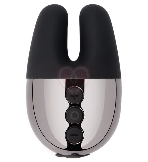 Мини-вибратор с двумя кончиками Le Wand Double Vibe чёрный хром фото 1