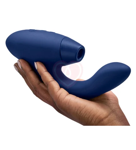 Вибратор с бесконтактной стимуляцией клитора Womanizer DUO 2 синий фото 5