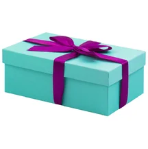 Подарочная коробка 23х15 см мятная