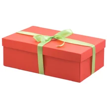 Подарочная коробка 35х25 см красная