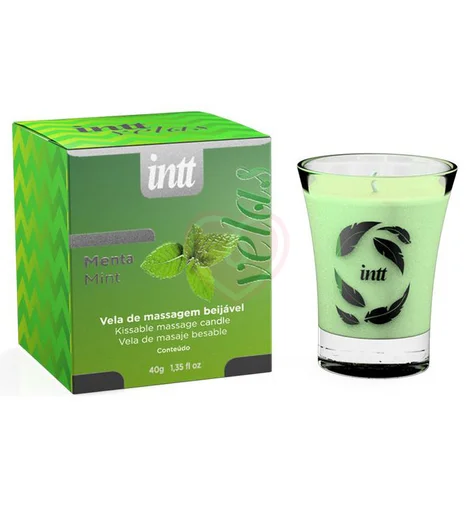 Массажная ароматическая свеча Intt Мята 40 г фото 1