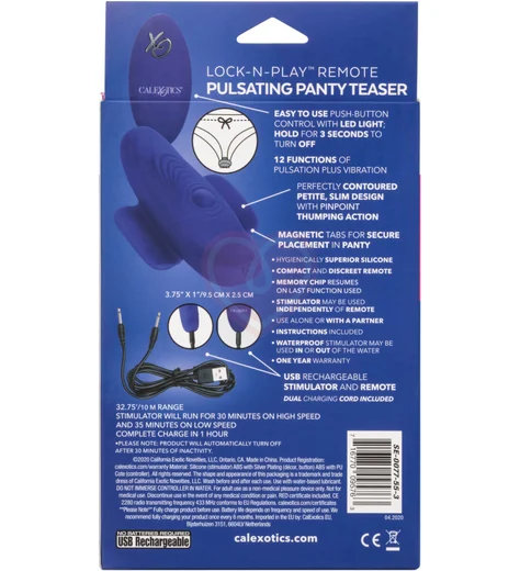 Вибратор для клитора с креплением Lock-N-Play Pulsating Panty Teaser фиолетовый фото 10