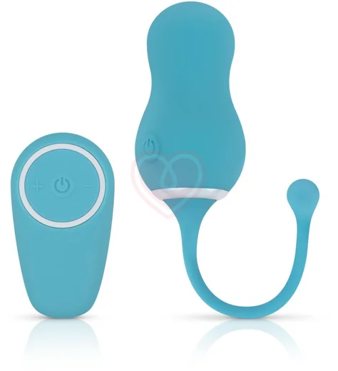Виброяйцо с пультом Cala Azul Elena Egg голубое фото 1