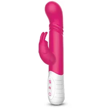 Вибратор-кролик с пульсирующей головкой Slim Shaft Thrusting G-Spot Rabbit розовый