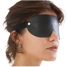 Широкая маска на глаза на резинке Лунный Свет чёрная