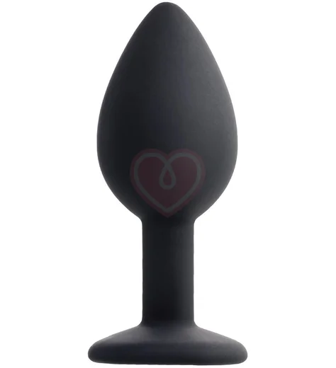 Анальная пробка с круглым кристаллом Popo Pleasure by Toyfa Norma S чёрная фото 1