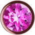 Анальная пробка с розовым кристаллом Diamond Quartz Shine S розовое золото фото 3