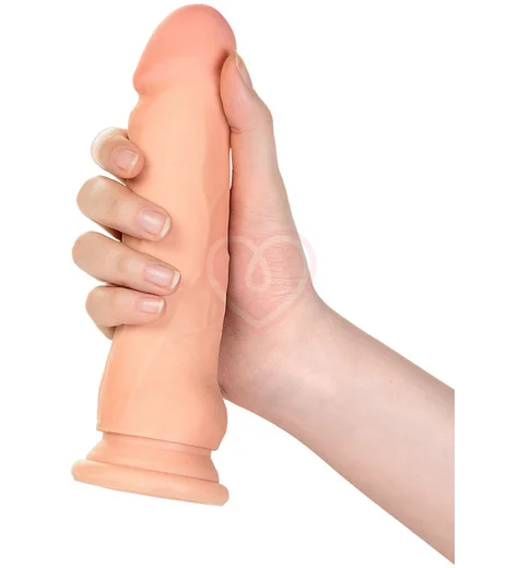 Реалистичный вибратор на присоске с пультом RealStick Elite Ian телесный фото 8