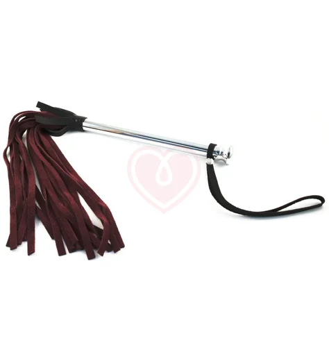 Мягкая плеть из натурального велюра Crazy Handmade Бургундия фото 1