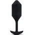 Утяжелённая анальная вибропробка b-Vibe Vibrating Snug Plug 4 большая чёрная фото 1