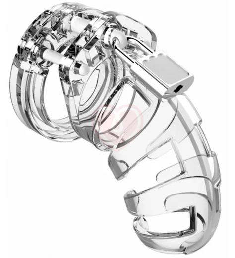 Мужской пояс верности Shots Man Cage Model 02 прозрачный 9 см фото 1