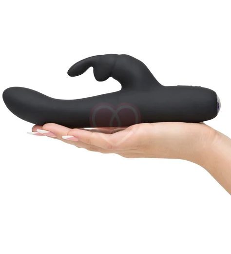 Вибратор со стимуляцией клитора '50 оттенков серого' Greedy Girl Slimline фото 4