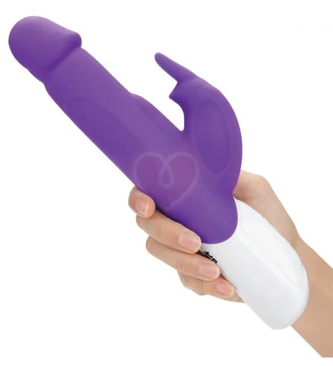 Вибратор с клиторальной стимуляцией и пульсацией Realistic Rabbit фиолетовый фото 3