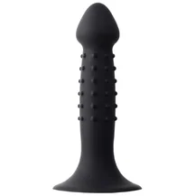 Фаллоимитатор с точками A-Toys Spikn чёрный