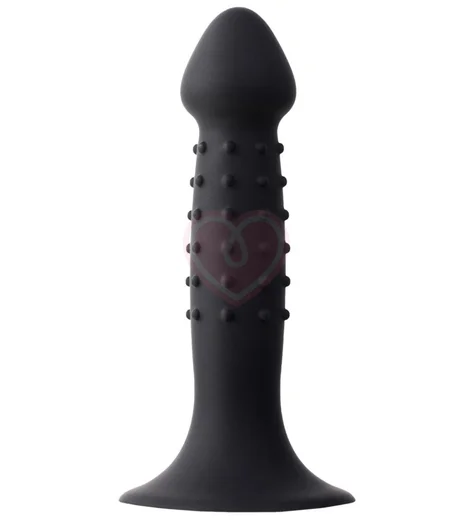 Фаллоимитатор с точками A-Toys Spikn чёрный фото 1