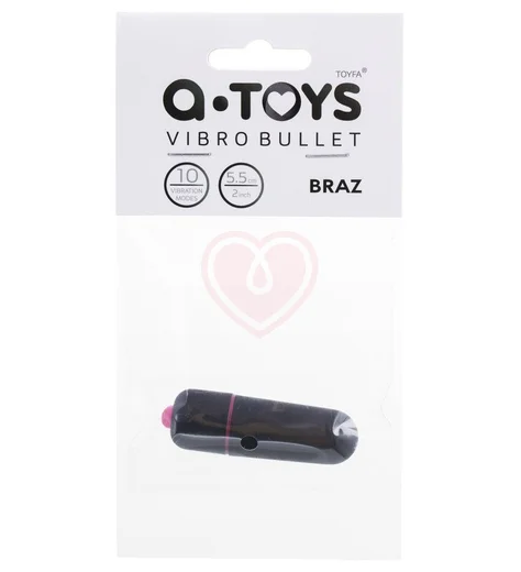 Вибропуля A-Toys Braz с 10 режимами чёрная фото 4