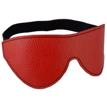 Маска Sitabella из натуральной кожи на резинке красная