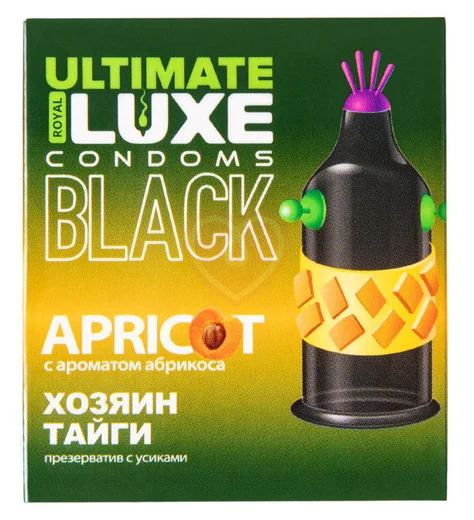 Презерватив Luxe Ultimate Black Хозяин Тайги с ароматом абрикоса 1 шт фото 1