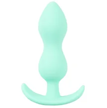 Рельефная анальная пробка Cuties Plugs зеленая