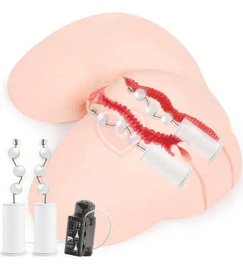 Мастурбатор вагина и анус Kokos Hanna Onahole 002 Real Hips с двойным слоем и вибрацией фото 4