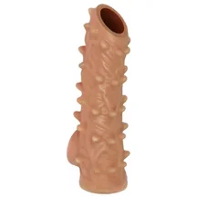 Насадка с открытой головкой и пупырышками Kokos Nude Sleeve NS006-L