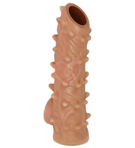 Насадка с открытой головкой и пупырышками Kokos Nude Sleeve NS006-L фото 1